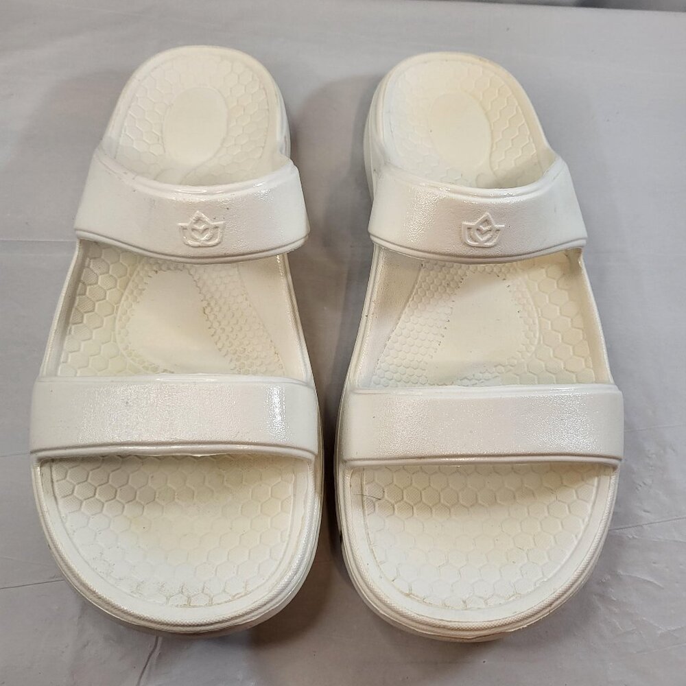 Spenco Orthotic Slim Slide Sandal Woman Size 8 White - Picture 2 of 6